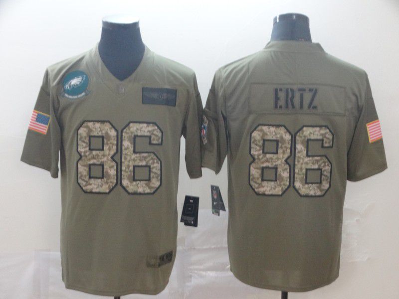 Men Philadelphia Eagles #86 Ertz Nike 2019 Olive Camo Salute to Service Limited NFL Jerseys->detroit lions->NFL Jersey